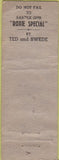 Matchbook Cover - Roxie Penthouse Advance NO TOWN girlie POOR