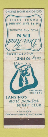 Matchbook Cover - Deer Head Inn East Lansing MI WEAR