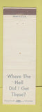 Matchbook Cover - Cozy Inn Brimley MI
