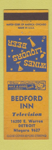 Matchbook Cover - Bedford Inn Detroit MI