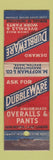 Matchbook Cover - Dubbleware Overalls Work Clothes M Hoffman Boston MA WEAR