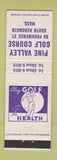 Matchbook Cover - Pine Valley Golf Course South Rehoboth MA