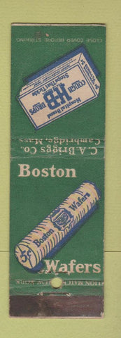 Matchbook Cover - Boston Wafers CA Briggs Cough Drops Cambridge MA WEAR