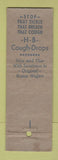 Matchbook Cover - Boston Wafers CA Briggs Cough Drops Cambridge MA WEAR