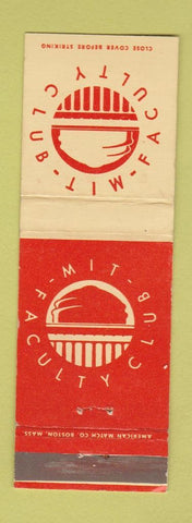 Matchbook Cover - MIT Faculty Club Cambridge MA