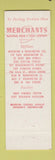 Matchbook Cover - Merchants Bank and Trust Indianapolis IN