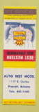 Matchbook Cover - Auto Rest Motel Prescott AZ Best Western
