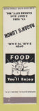 Matchbook Cover - Ragan's Lunch Kansas City MO  SAMPLE