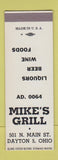 Matchbook Cover - Mike's Grill Dayton OH SAMPLE