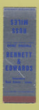 Matchbook Cover - Russ Miles Bennett & Edwards Insurance Real Estate SAMPLE