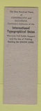 Matchbook Cover - International Typographical Union 1952 SAMPLE