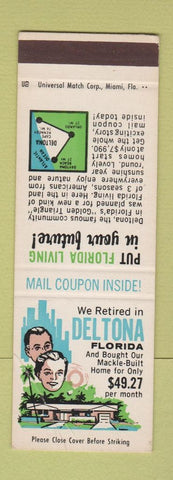 Matchbook Cover - Deltona FL Mackie Homes CREASES SAMPLE