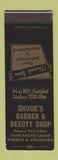 Matchbook Cover - Chuck's Barber Beauty Shop Pueblo Colorado SAMPLE
