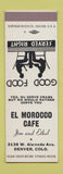 Matchbook Cover - El Morocco Cafe Denver Colorado SAMPLE
