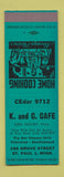 Matchbook Cover - K and C Cafe ST Paul MN Geo Koury SAMPLE