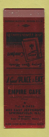 Matchbook Cover - Empire Cafe Springfield IL SAMPLE