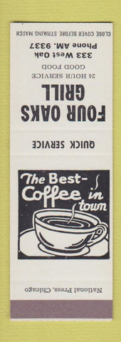 Matchbook Cover - Four Oaks Grill  SAMPLE
