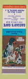Matchbook Cover - Caesar's Cafe Penns Grove NJ SAMPLE
