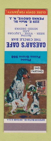 Matchbook Cover - Caesar's Cafe Penns Grove NJ SAMPLE