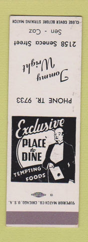 Matchbook Cover - Tommy Wright Restaurant Buffalo NY SAMPLE