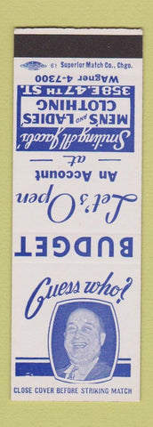 Matchbook Cover - Al Jacobs' Men's Clothes Chicago? SAMPLE