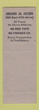 Matchbook Cover - Al Jacobs' Men's Clothes Chicago? SAMPLE
