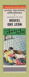 Matchbook Cover - West End Tavern Jerseyville IL SAMPLE