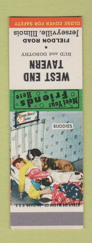 Matchbook Cover - West End Tavern Jerseyville IL SAMPLE