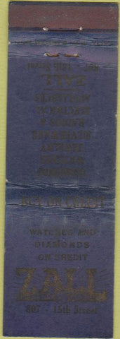 Matchbook Cover - Zall Jewelry Denver CO? WEAR