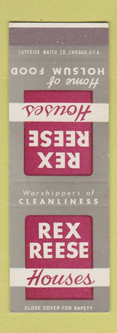 Matchbook Cover - Rex Reese Houses  SAMPLE