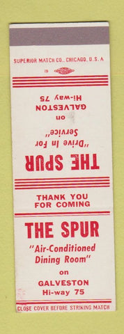 Matchbook Cover - The Spur Galveston TX? SAMPLE