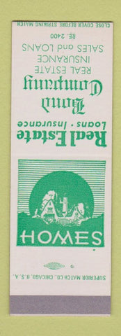 Matchbook Cover - Bond Company Real Estate Insurance SAMPLE