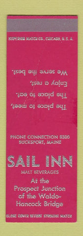 Matchbook Cover - Sail Inn RestaurantBucksport ME WEAR SAMPLE