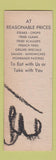 Matchbook Cover - Sail Inn RestaurantBucksport ME WEAR SAMPLE