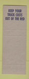Matchbook Cover - Nu Truck Rentals Bison City Cartage Buffalo NY SAMPLE