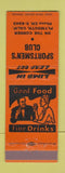 Matchbook Cover - Sportsmen's Club Plymouth CA