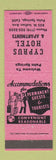 Matchbook Cover - Cyprus Hotel Palm Springs CA