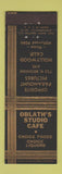 Matchbook Cover - Oblath's Studio Cafe Hollywood CA Paramount Movies reference