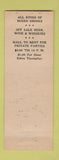 Matchbook Cover - Patzer's Place Lodi CA