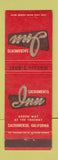 Matchbook Cover - Sacramento Inn CA