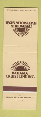 Matchbook Cover - Bahama Cruise Line SS Veracruz Bermuda Star