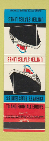 Matchbook Cover - United States Lines Shipping