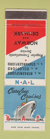 Matchbook Cover - Norwegian America Line Cruise