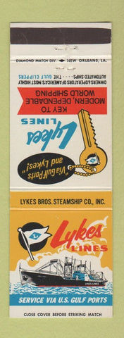 Matchbook Cover - Lykes Lines Shipping