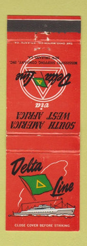 Matchbook Cover - Delta Lines Cruise? Shipping? New Orleans LA WEAR