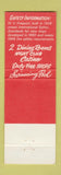 Matchbook Cover - MV Freeport Bahama Cruise Lines Miami FL Terminal