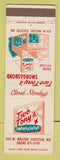 Matchbook Cover - Two Tony's Smogasbord Sikeston MO