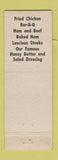 Matchbook Cover - The Colonial House Clinton MO