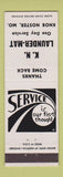 Matchbook Cover - KN Launder Mat Knob Noster MO