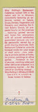 Matchbook Cover - Miss Hulling Restaurant ST Louis MO girlie